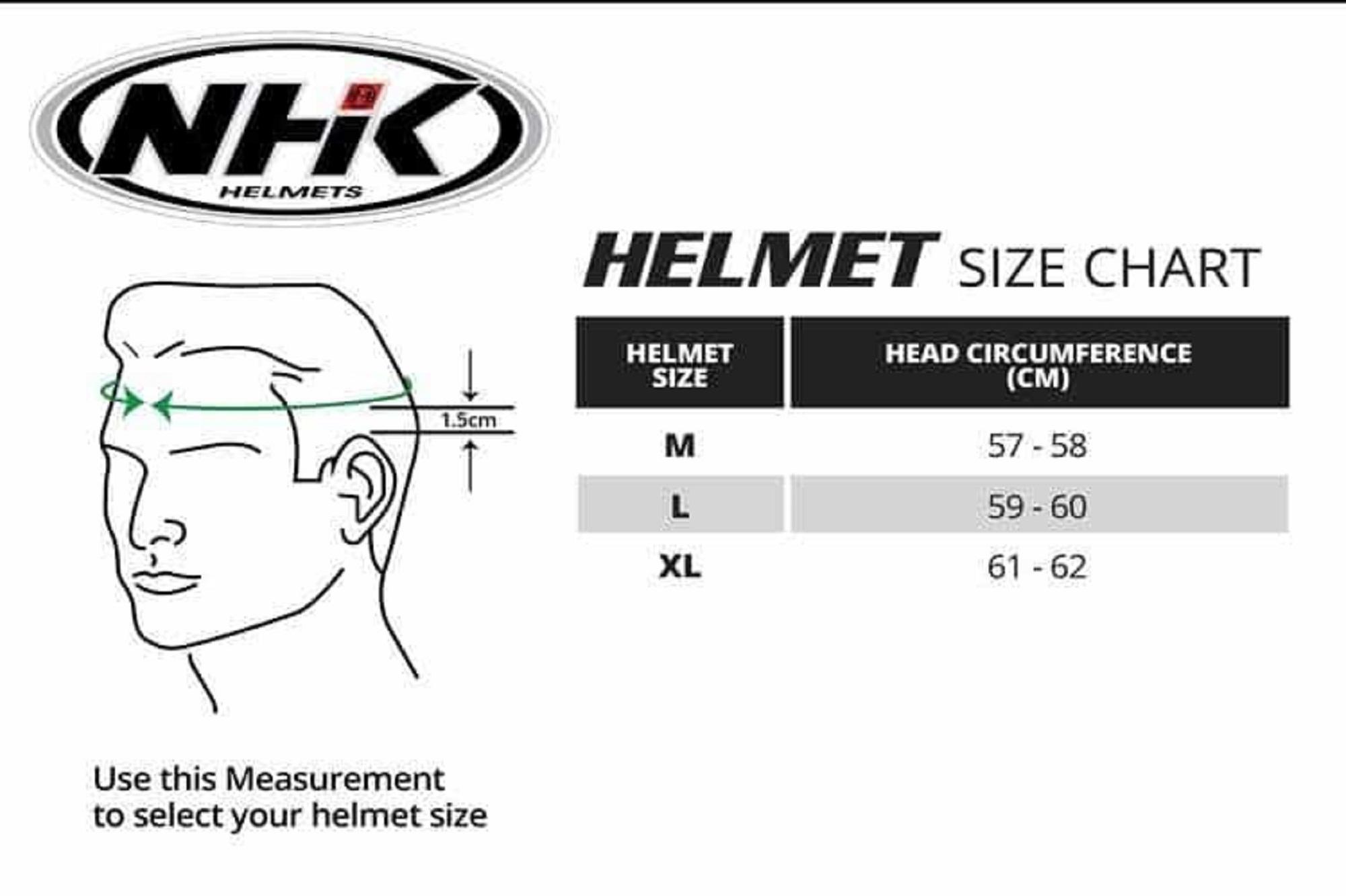 Nhk Helmet Size Chart