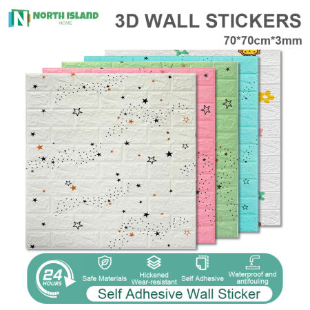 DIY Waterproof Foam Brick Wall Sticker Wallpaper for Bedrooms