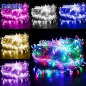 RGBH LED Christmas Lights Outdoor Waterproof Transparent Wire, 72L