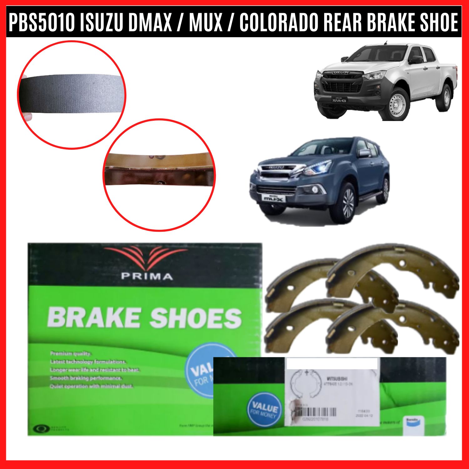 Shop Brake Shoe For Isuzu Dmax online | Lazada.com.ph