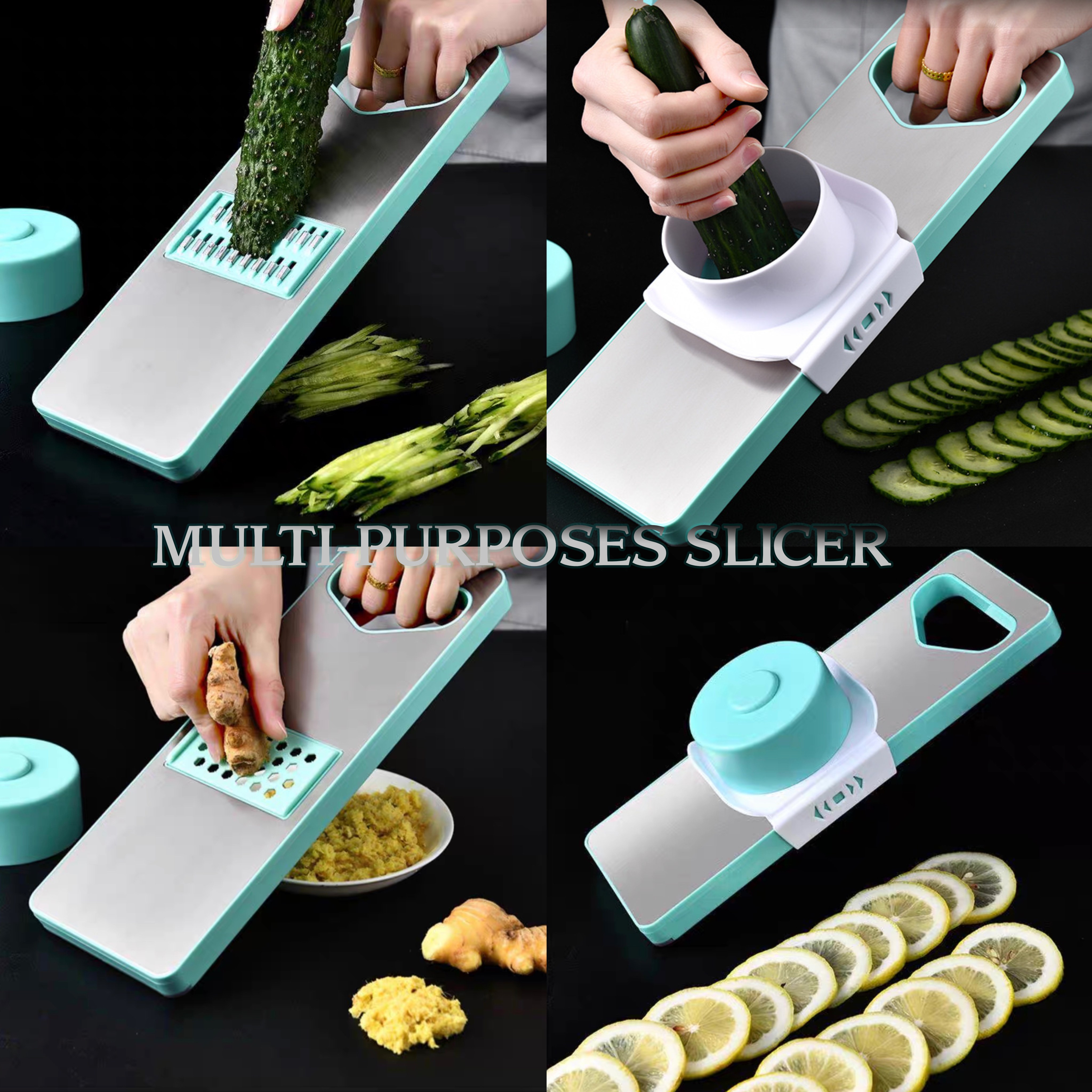 NEW Multi-Purpose Vegetable Slicer Peeler Cutter Steel GraterXP N6H6