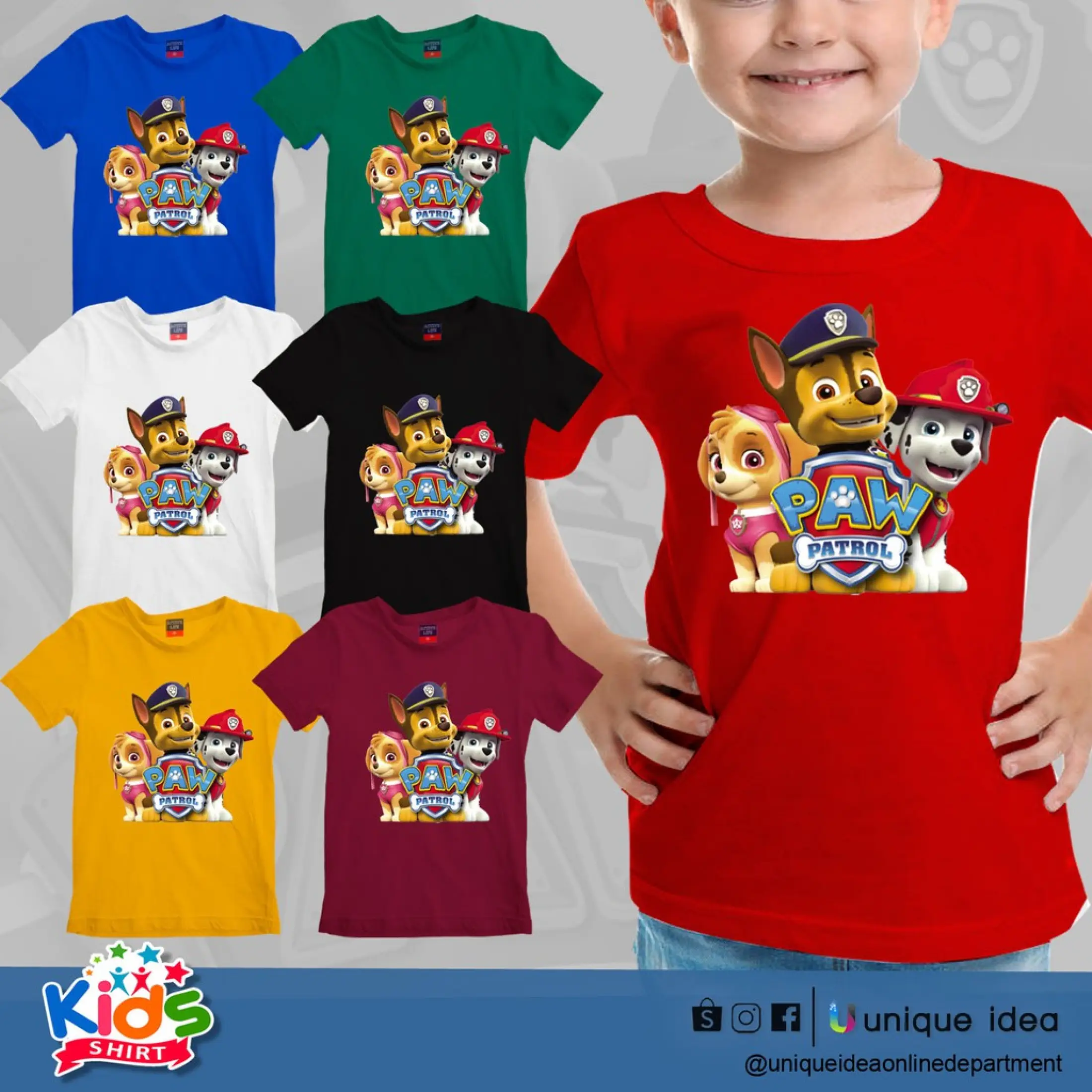 Kids Shirt Paw Patrol Customize Design Birthday Shirt Ds1 Lazada Ph