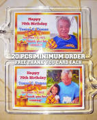 Personalized Birthday Keychain Souvenirs for 50th, 60th, 70th Celebrations