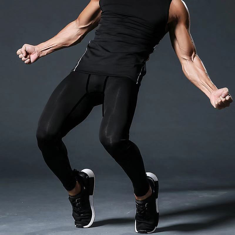 Men Compression Pants Thermal Tight Base Under Layer Workout Leggings Gym  Sports