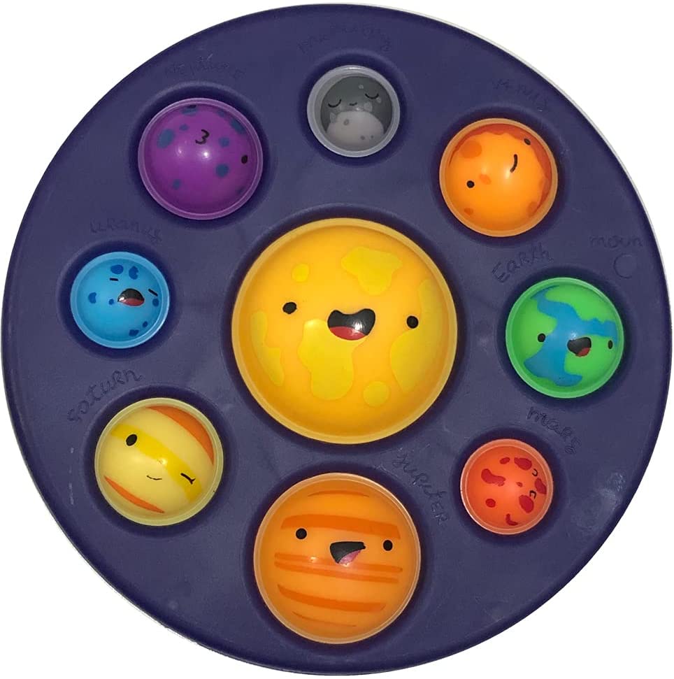 Pop Eight Planets Solar System Simple Dimple Fidget Sensory Toy Stress  Relief SENS Brain Teasers