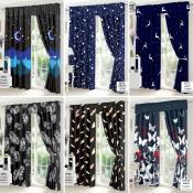 Black Printed Curtain - Home Decor for Living Room/Bedroom Window