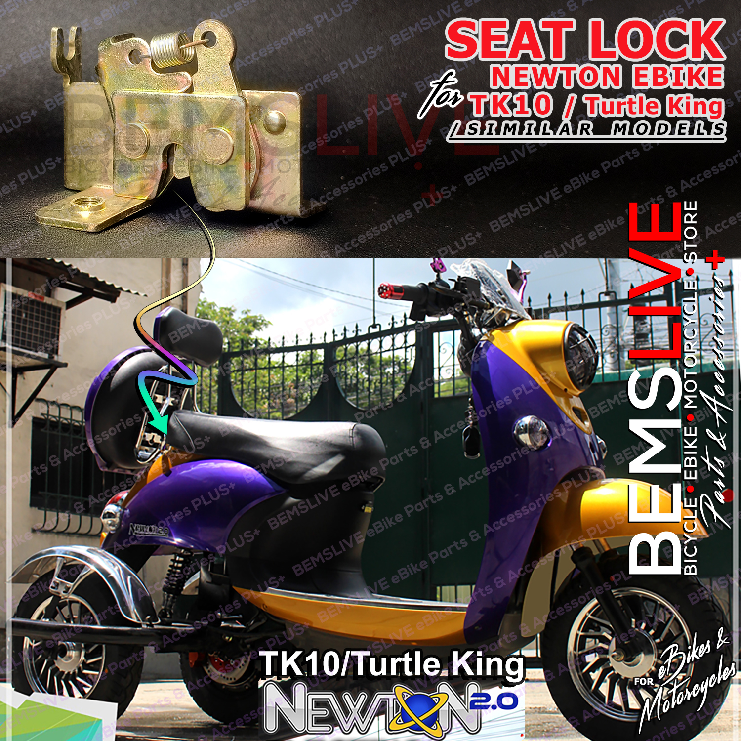 SEAT LOCK Electroplated for NEWTON AXIS ZEN Mini and similar