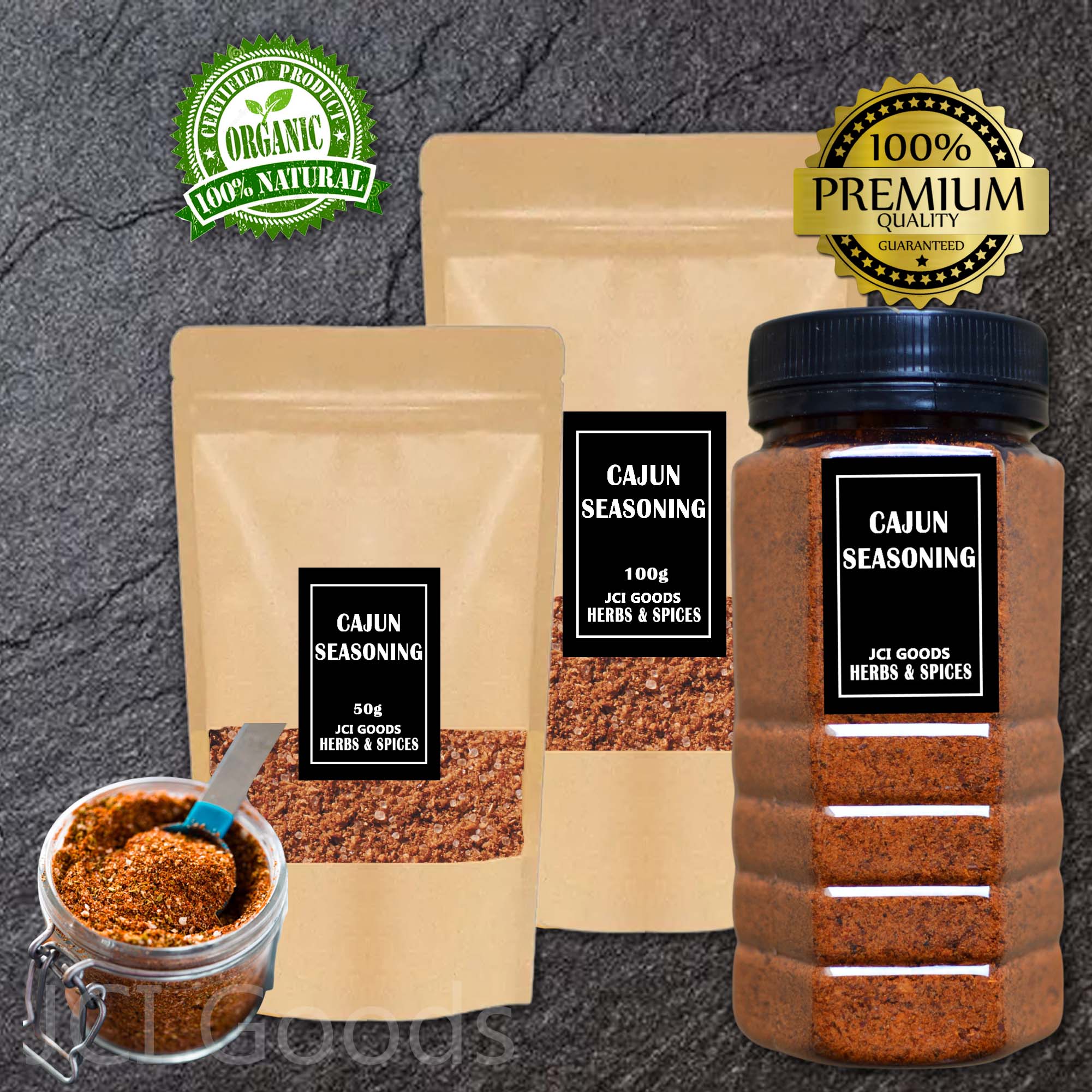 CAJUN SEASONING Herbs and Spices 200ml/100g/50g