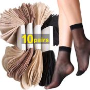 Silk Ankle Socks - 10 Pairs (Brand Name Optional)