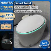 Smart Ceramic Toilet Bowl Set with Automatic Cover and Remote