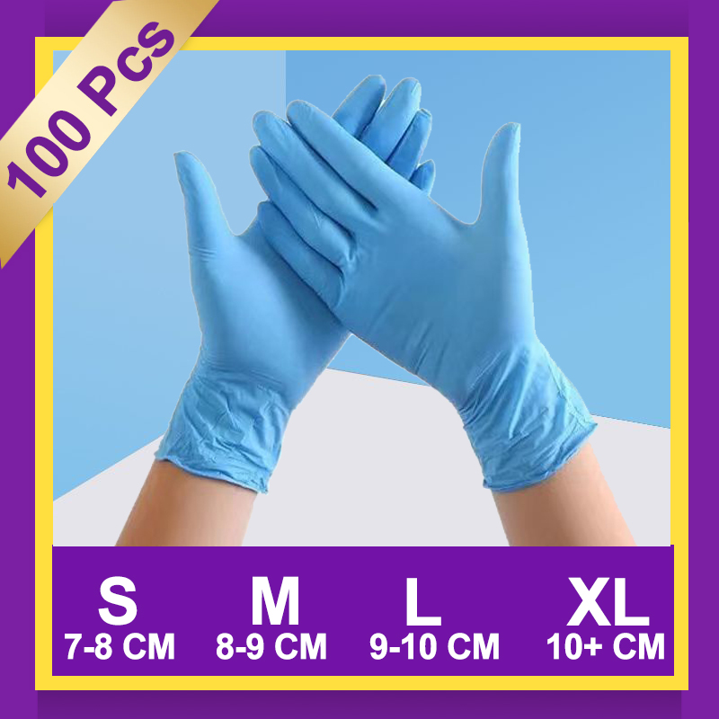 100pcs/pack Disposable Pvc Gloves Nitrile - Rubber Synthesis