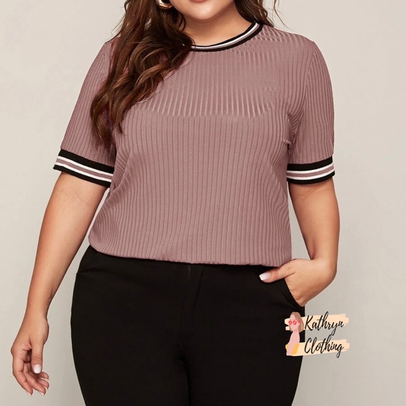 DEMI RIBBON TOP FOR PLUS SIZE