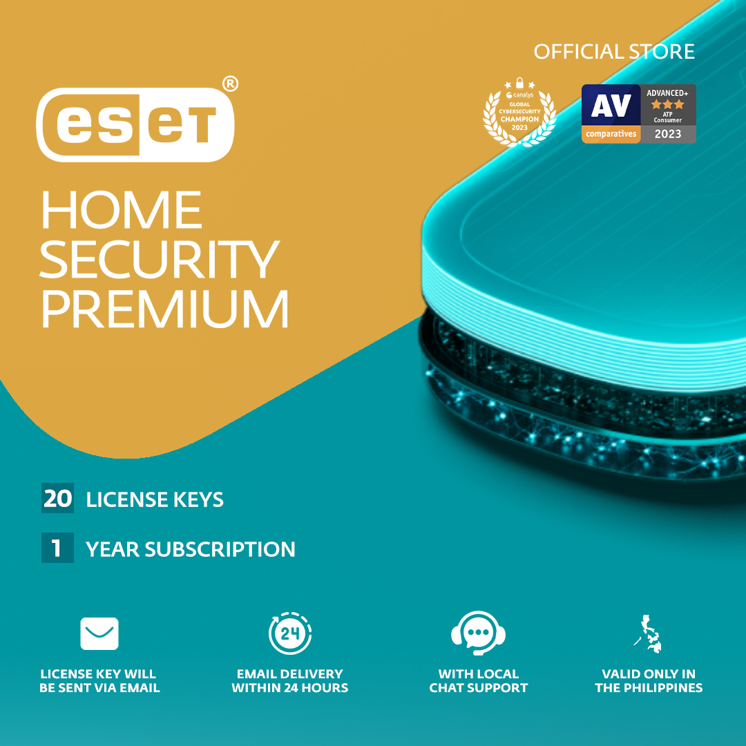 ESET HOME Security Premium 20 Licenses 1 Year Subscription Presyo 27,040 Piso*Libreng Shipping