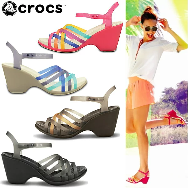 crocs womens huarache wedge sandal shoes