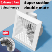 Silent Kitchen/Bathroom Exhaust Fan - Strong Wind, 8/10/12 inch