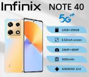 Get Now Original Infinix Note 40 Pro + 5G 12GB Ram + 256GB Rom Android Smartphone