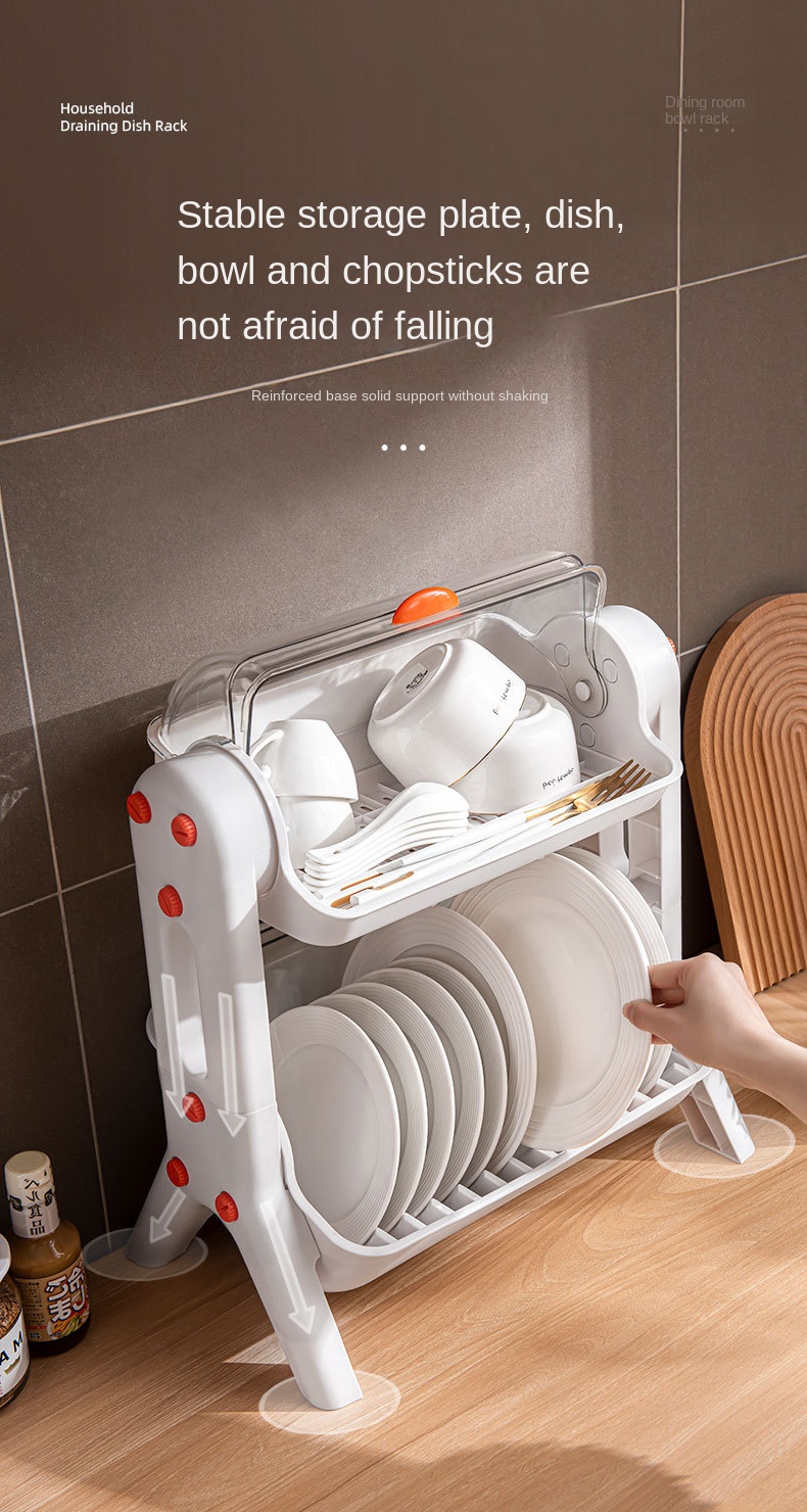 Sakugi Dish Drying Rack for Countertop - Rustproof Dish Rack, Space-Sa