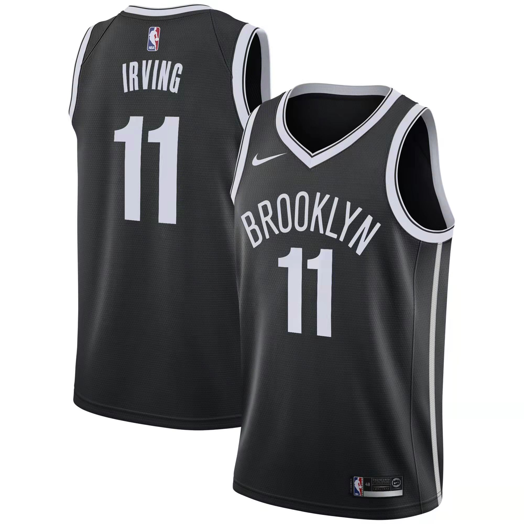 S-XXXL ZZCC Irving Brooklyn #11 Jersey Hot Pressed Wear Resistant,Basketball Jersey Unisex Sports Vest Top,Sleeveless T-Shirt,Trendy Comfortable Jersey Basketball Black 