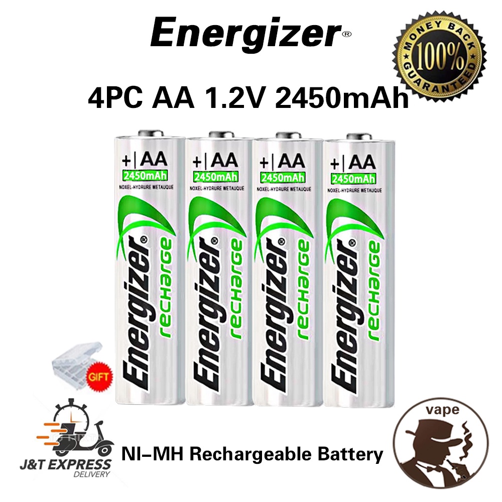 Energizer Rechargeable AAA Batteries 4-Pack 1.2V 2450