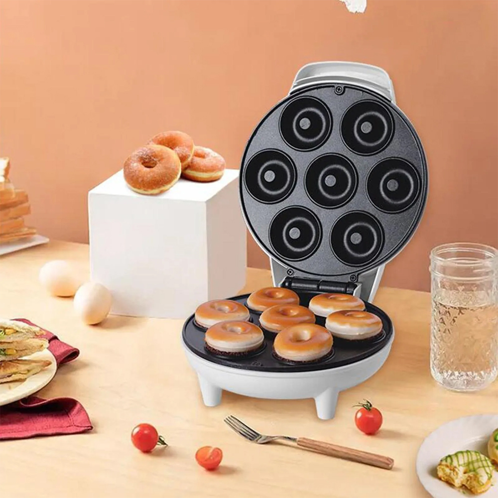 1200W Electric Mini Donut Maker MachineDonut Cake Machine Home Automatic Donut  Cake Maker Double-sided Heating Baking Breakfast Bread Oven Pan With 7  ,12,16holes donut machine | Lazada PH