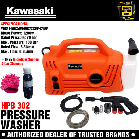 KAWASAKI Portable Pressure Washer with Accessories