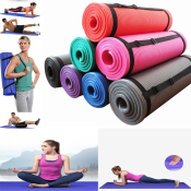 10mm Extra Thick Yoga Exercise Mat With Carrying strap