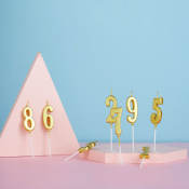 Moheted Number Candle for Birthday Cake Decoration
