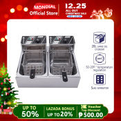 MONDIAL Electric Deep Fryer with Large Capacity and Strainer