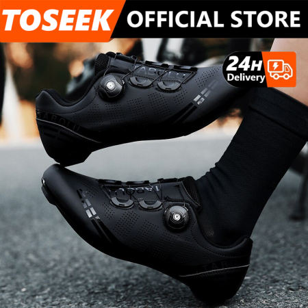 TABOLU Carbon Fiber Cycling Shoes for Men, Non-slip Mountain Bike