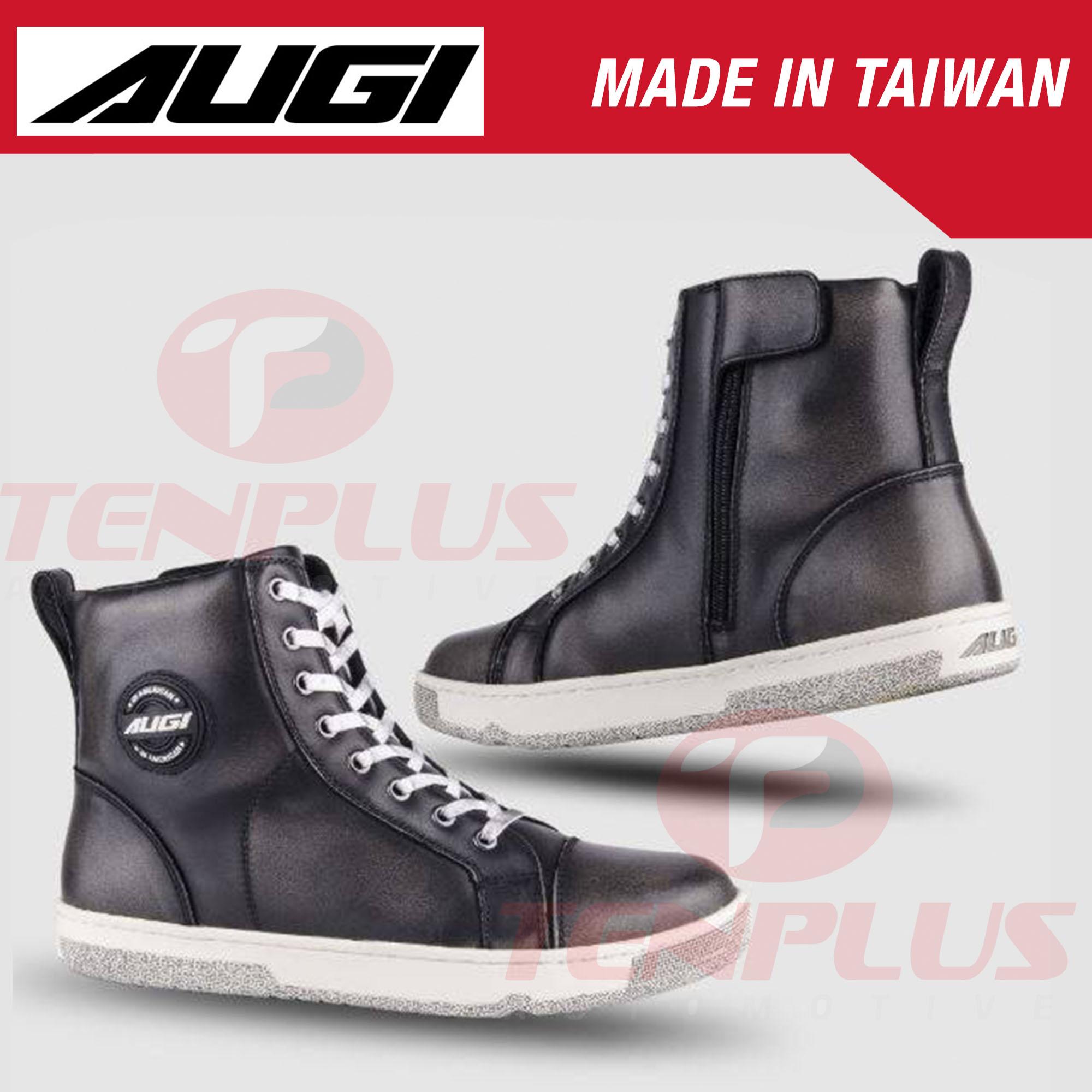 AUGI Urban Racing Boots AU-5 Black Breathable Canvas Upper Natural