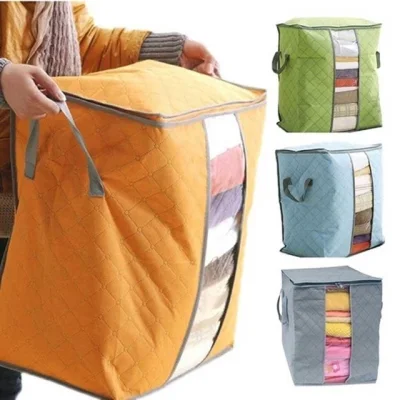 leo&bea Clothes Quilt storage bag Foldable Pillow Blanket Closet Underbed Organizer (1)