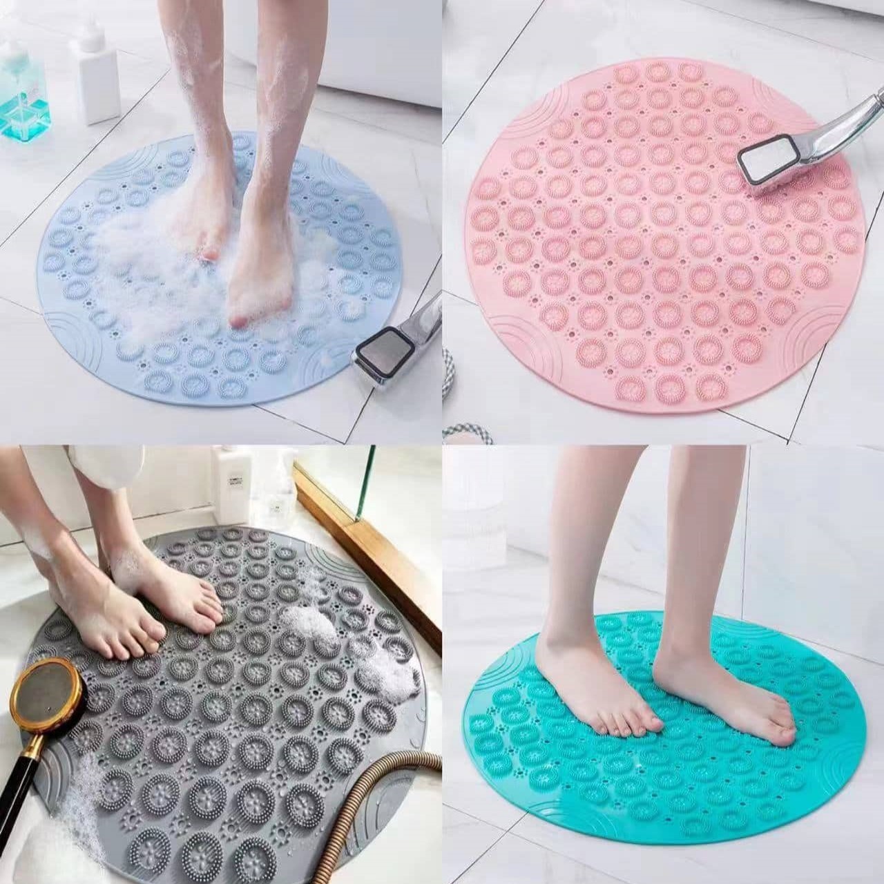 55CM Non-slip Bathroom Mat Silicone Bathtub Shower Safety Bath Mat Massage  Pad Anti-slip Bathroom Carpet Foam Rug Shower Carpet - AliExpress