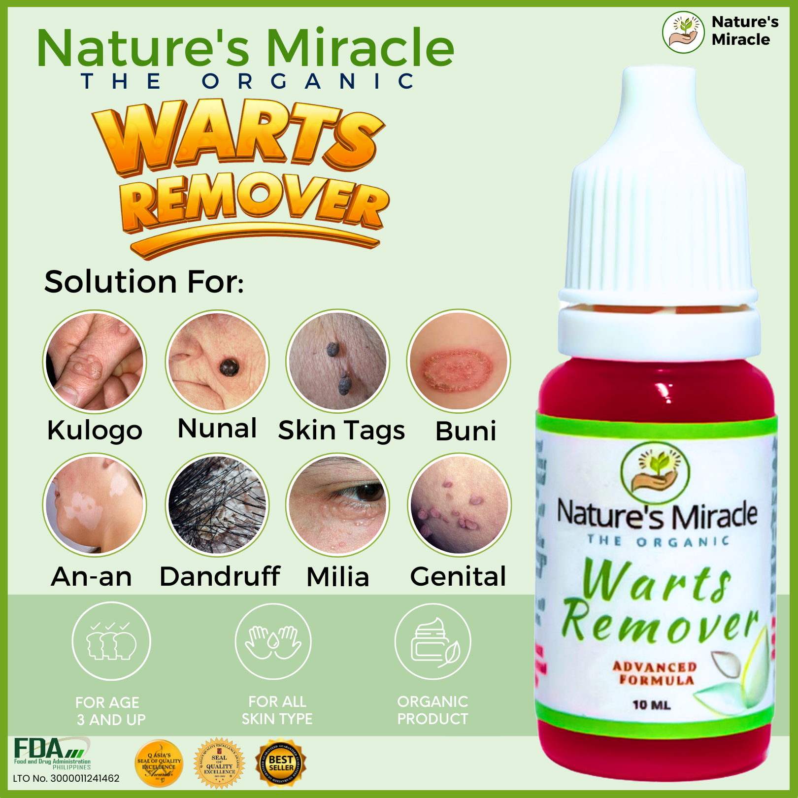 Natures Miracle Warts Remover Essential Mole Cream