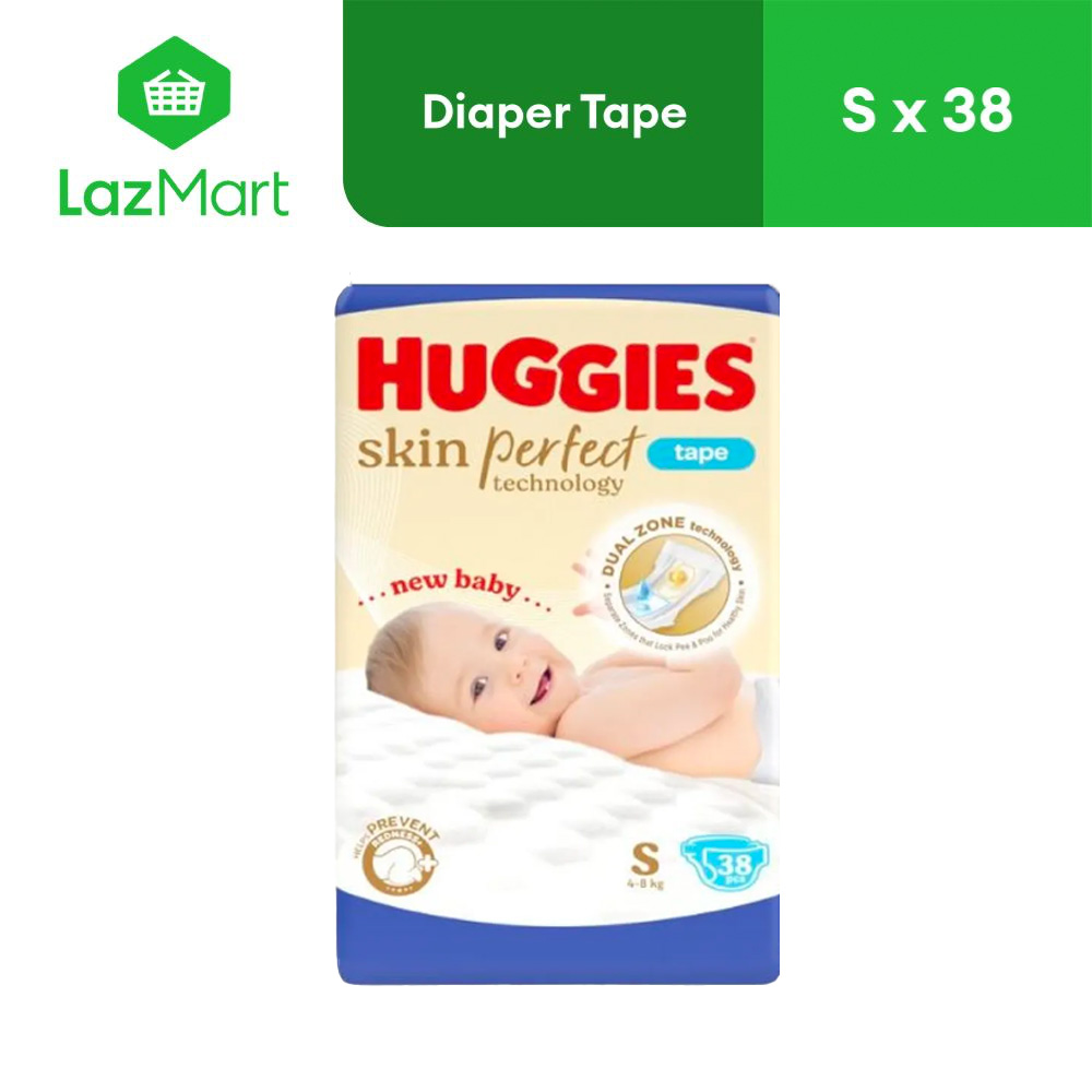 Huggies Dry Diapers Small (4-8kg) 38s Taped Diapers For Newborns