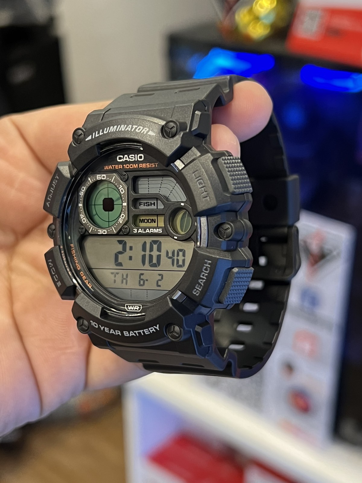 UNBOXING CASIO ILLUMINATOR FISHING GEAR WS-1500H-2AVEF 