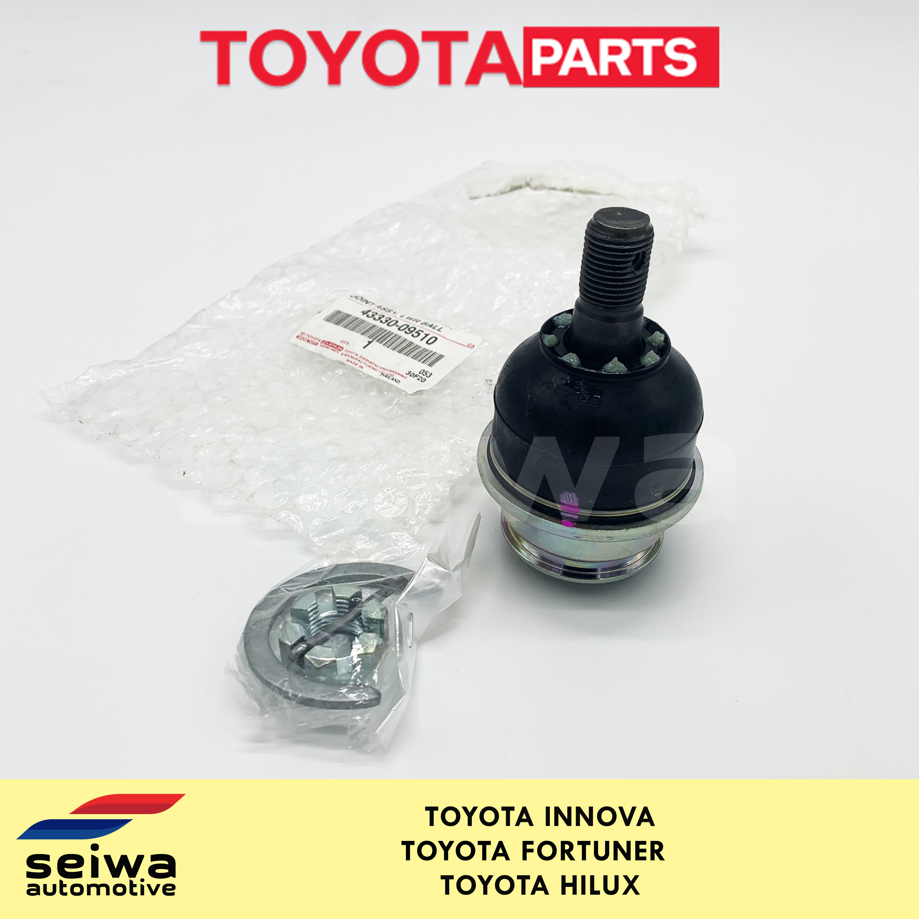Genuine Toyota Front Lower Ball Joint Set – Fits Hilux & Tacoma, RH + LH Pair (43330-09510 X2)