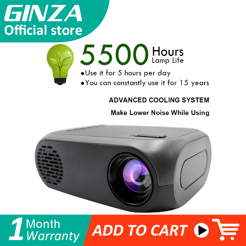 GINZA BLJ-111 Mini Portable Projector Supports 1080P HDMI AV USB