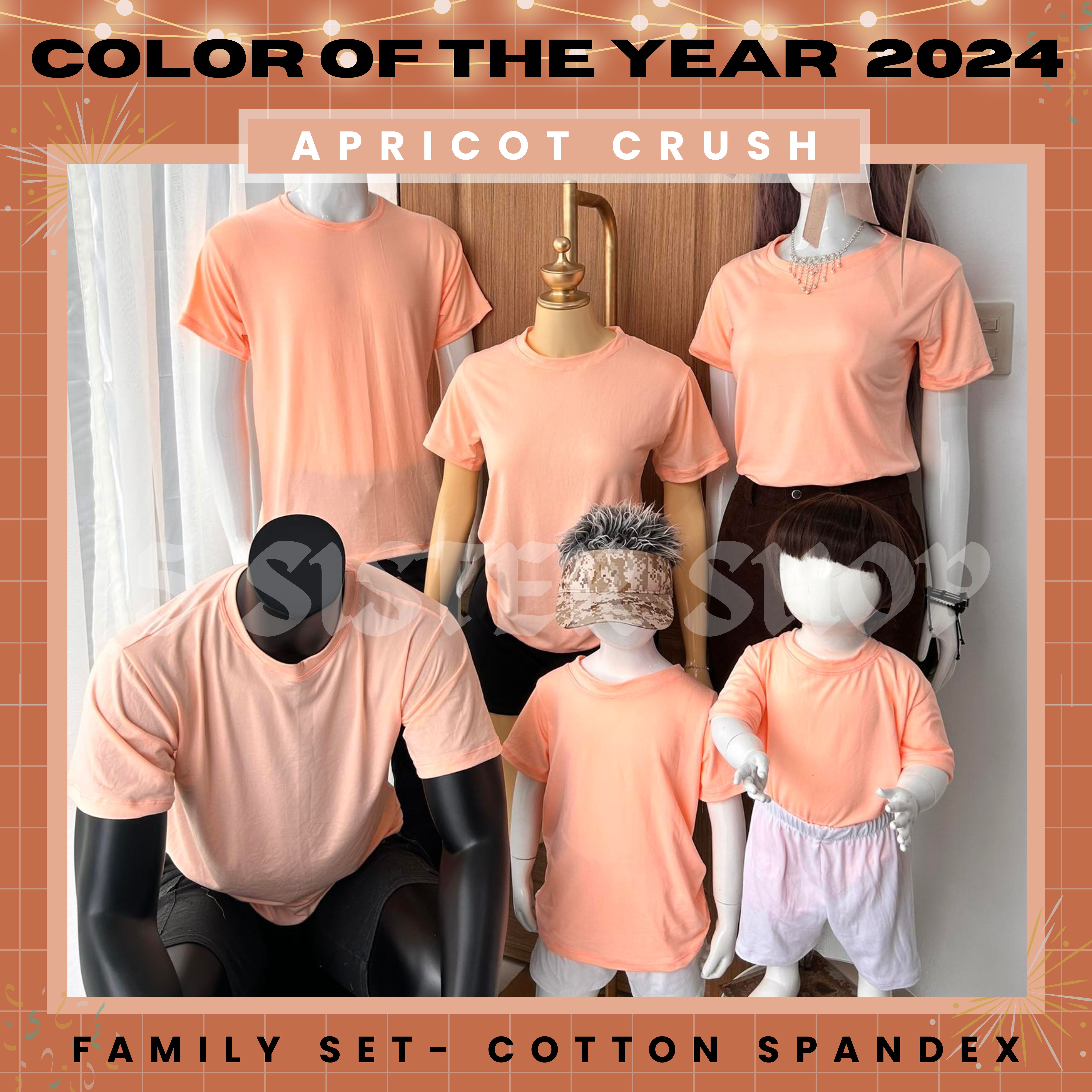 FASHION DC) APRICOT CRUSH COLOR OF THE YEAR 2024 TRENDING TSHIRT WITH SIZES  KIDS TO ADULT PLUS SIZE