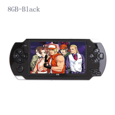 [Local Stock]PSP X6 handheld Game Console 4.3 inch screen mp4 player MP5 game player real 8GB support for psp game,camera,video,e-book Game Boy (1)
