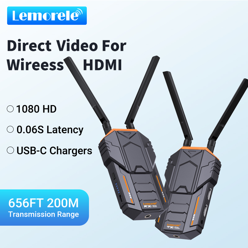 Lemorele R100  HDMI Wireless Transmitte and receiver Camera specific same screen device PS4 PC to TV Projects and film and video streaming photos live