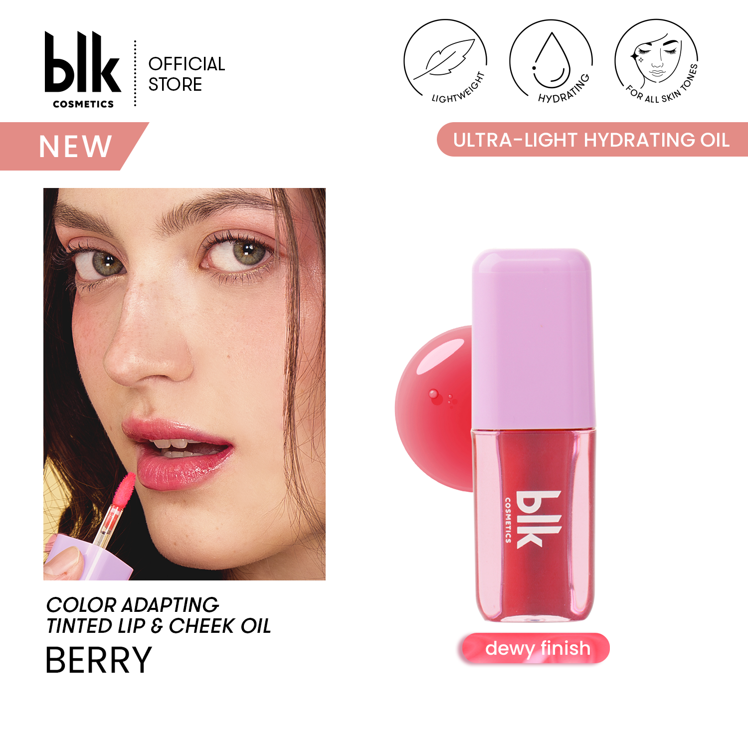 Discount on BLK Cosmetics  shoes - SKU: blk cosmetics color adapting lip and cheek oil berry