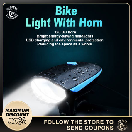 Waterproof Bike Light with Horn: Mountain Bike Flashlight