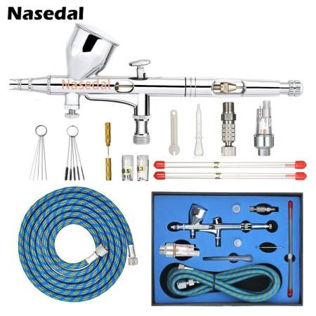 Nasedal Dual-action Airbrush Kit - Nail Art and Makeup