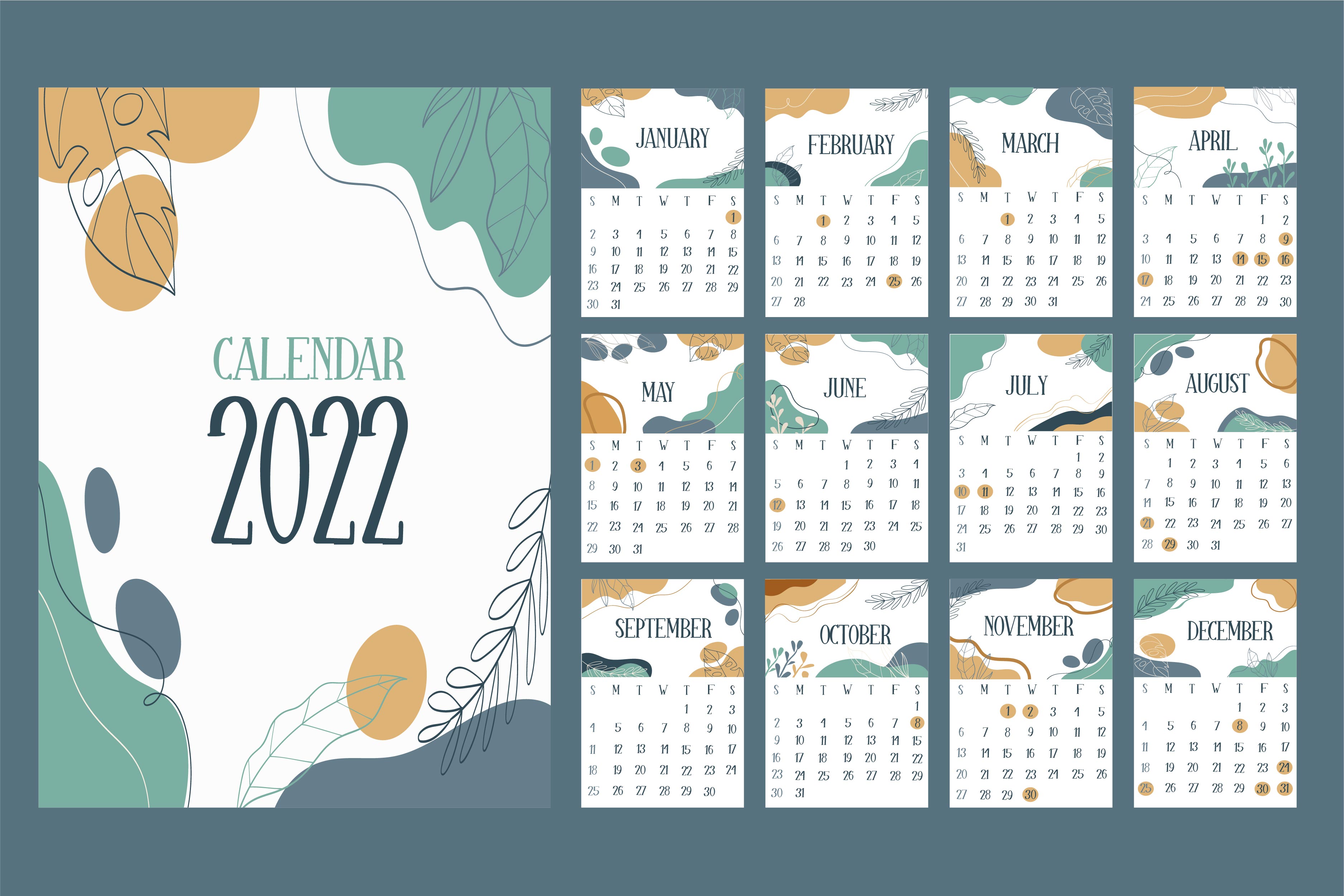 2022 wall calendar with philippine holidays and observances lazada ph