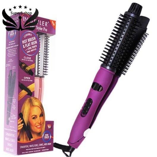 Instyler hot brush and flat clearance iron