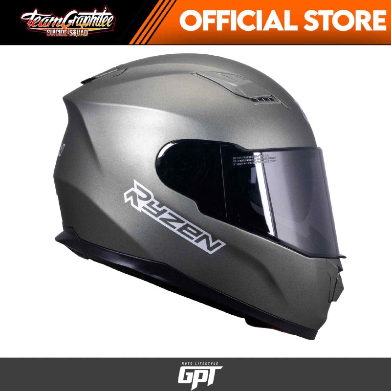 RYZEN ZX-550 MATTE TITANIUM Matte Titanium Full-Face Helmet
