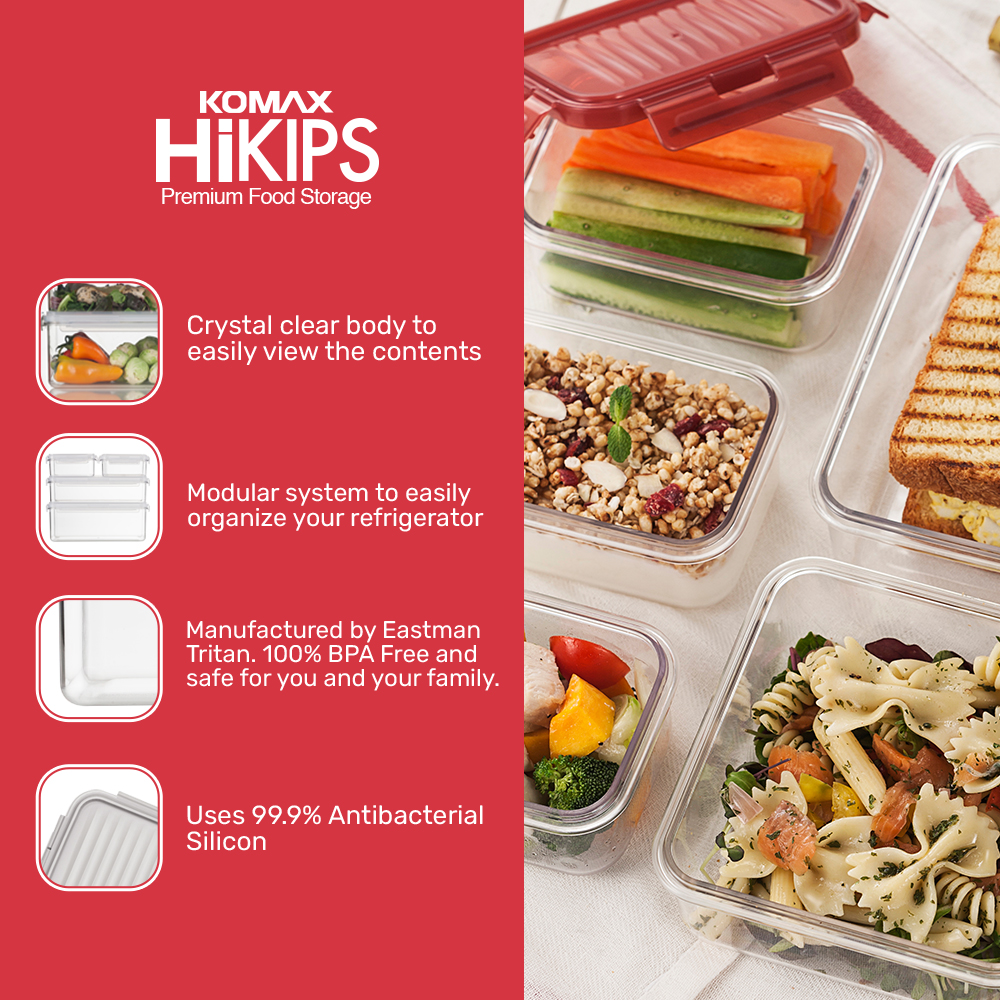 KOMAX HIKIPS TRITAN Airtight Food Storage Container, BPA Free