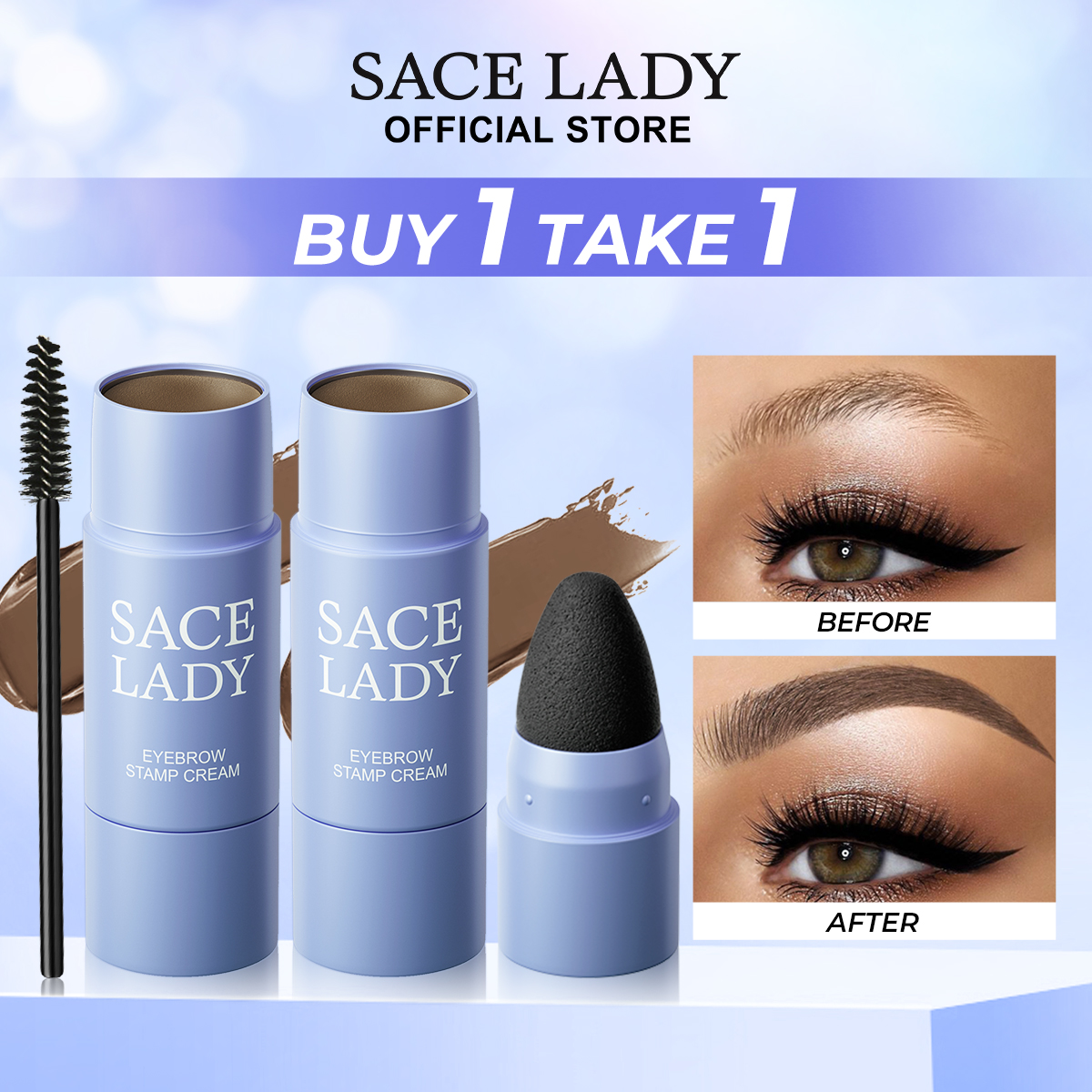 Discount on Sace Lady  shoes - SKU:  Waterproof Eyebrow Cream With Brush Long Lasting 