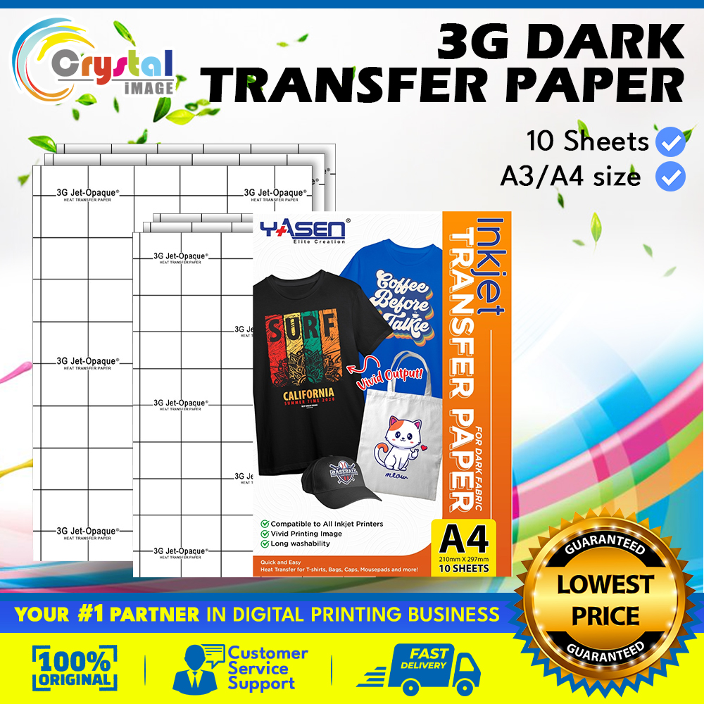 Dark Transfer Paper itech Old Version A4 Dark Designed for transferring  inkjet images to dark or other colored garments and substrates