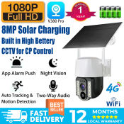 V380 Pro Solar CCTV Camera with 360 Day/Night Vision